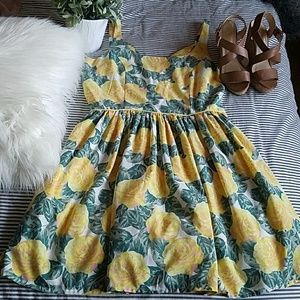 Floral Yellow Rose Dress